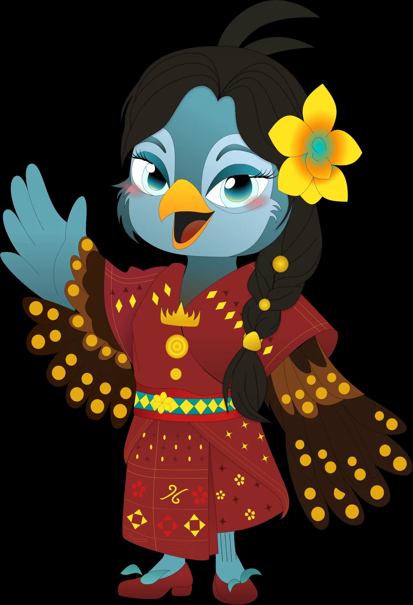 Maskot perempuan Kampung Budaya